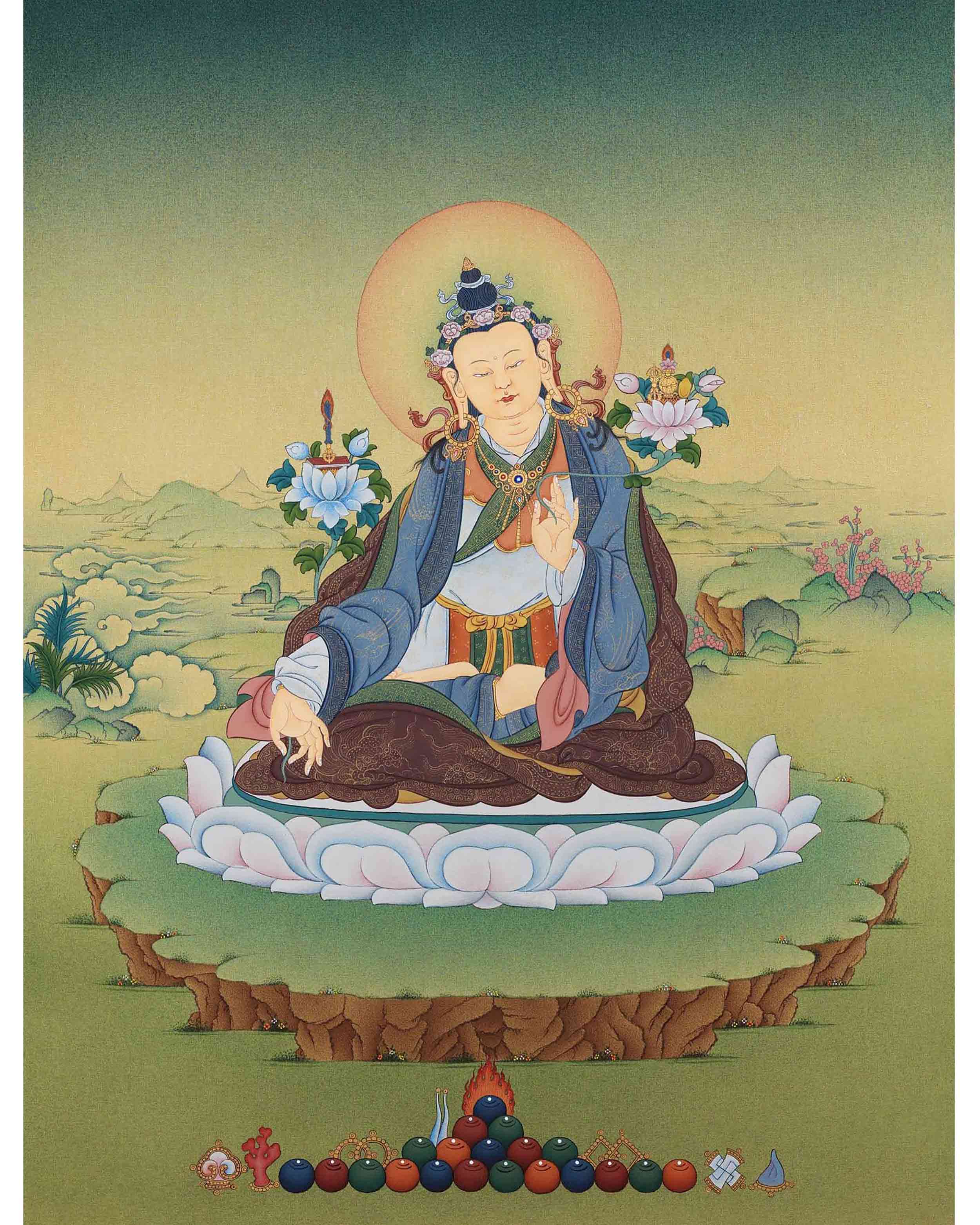 Yuthok Thangka Print | Tibetan Buddhist Master Art