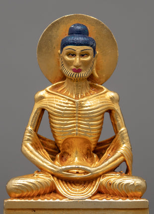 Fasting Shakyamuni Buddha Statue | Traditional Himalayan Artwork