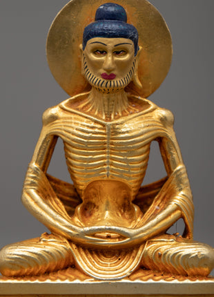 Fasting Shakyamuni Buddha Statue | Traditional Himalayan Artwork