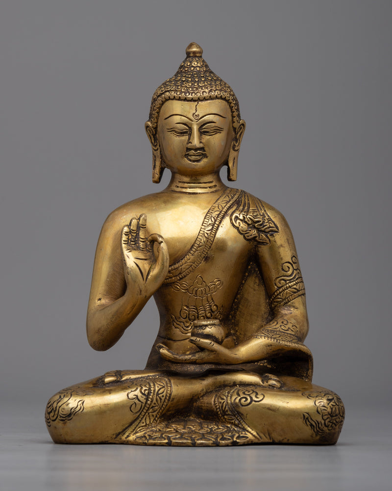 Tibetan Amoghasiddhi Buddha Statue | The Enlightened One of Fearless Accomplishment