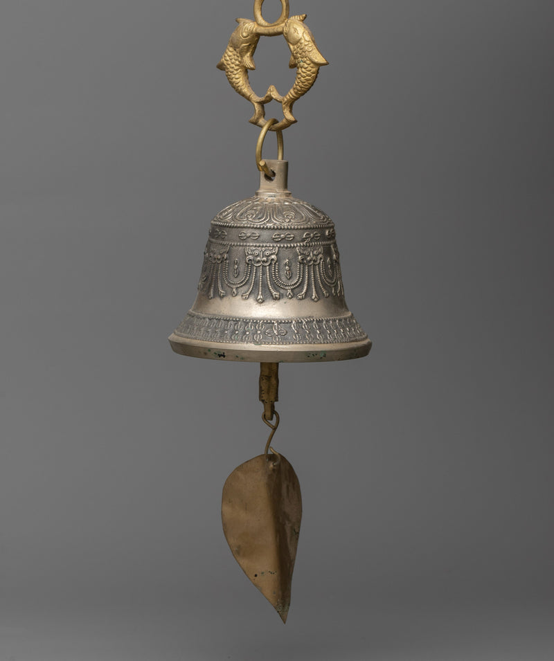 Hanging Bell Decor | Copper Body with Buddhist Artwork