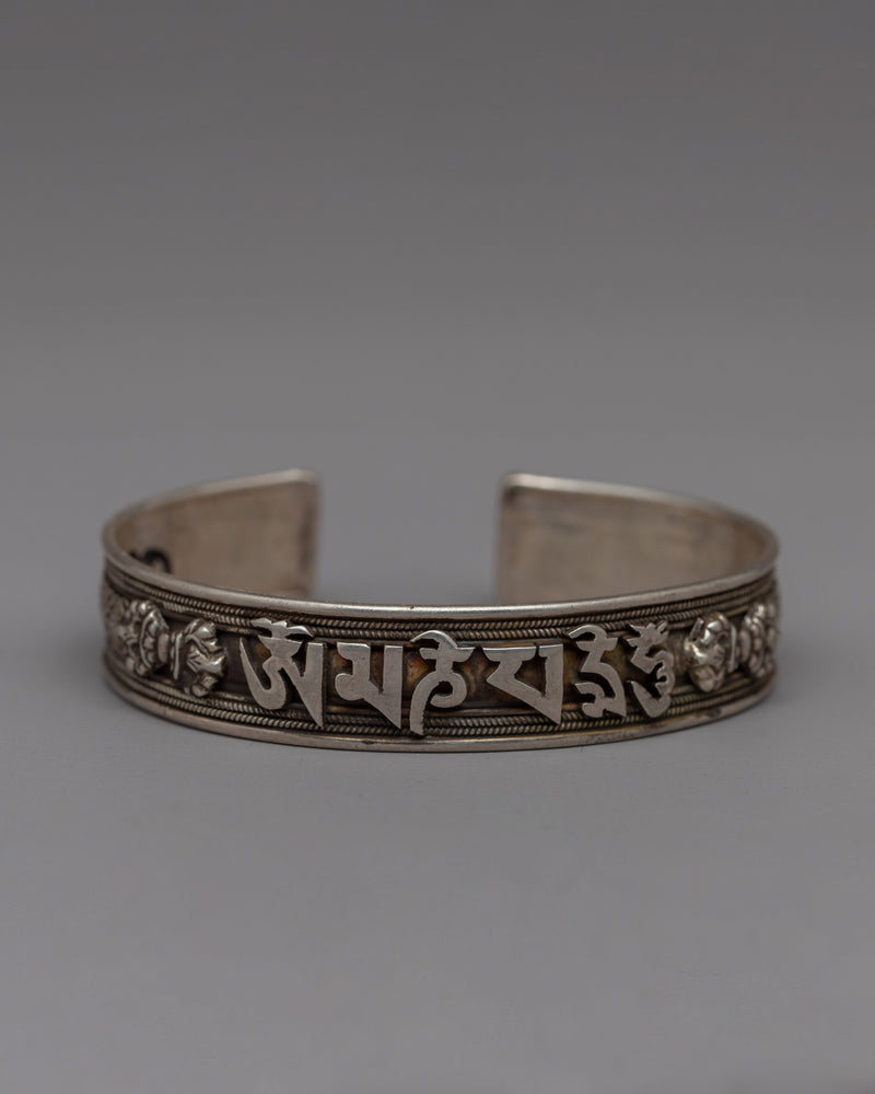 Handmade Tibetan Silver Cuff Bracelet | Exquisite Artistry and Timeless Elegance