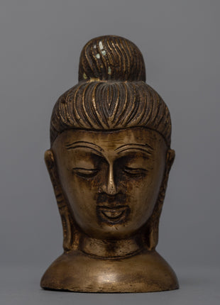 Copper Buddha Head Decor