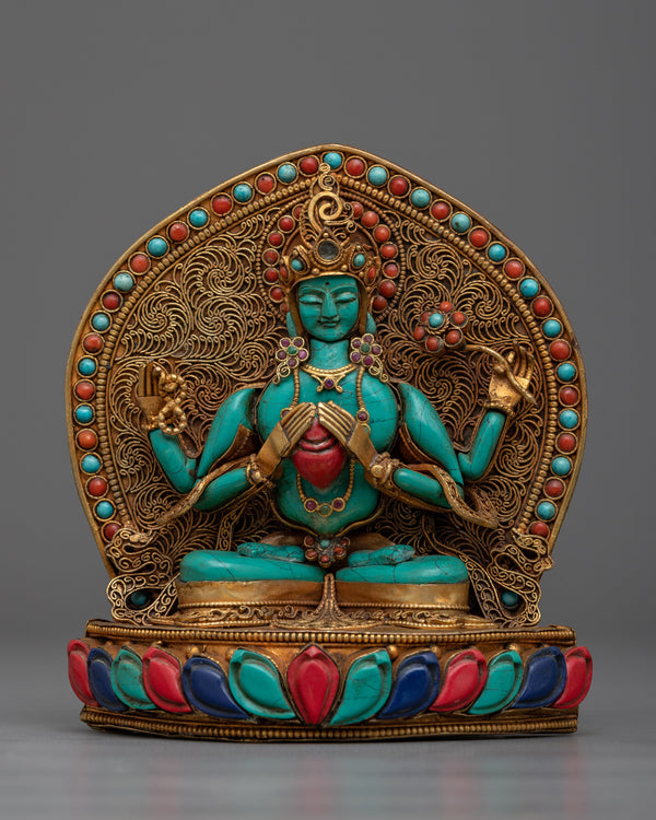 Radiant Chenrezig Statue | Perfect Gift for Spiritual Enthusiasts