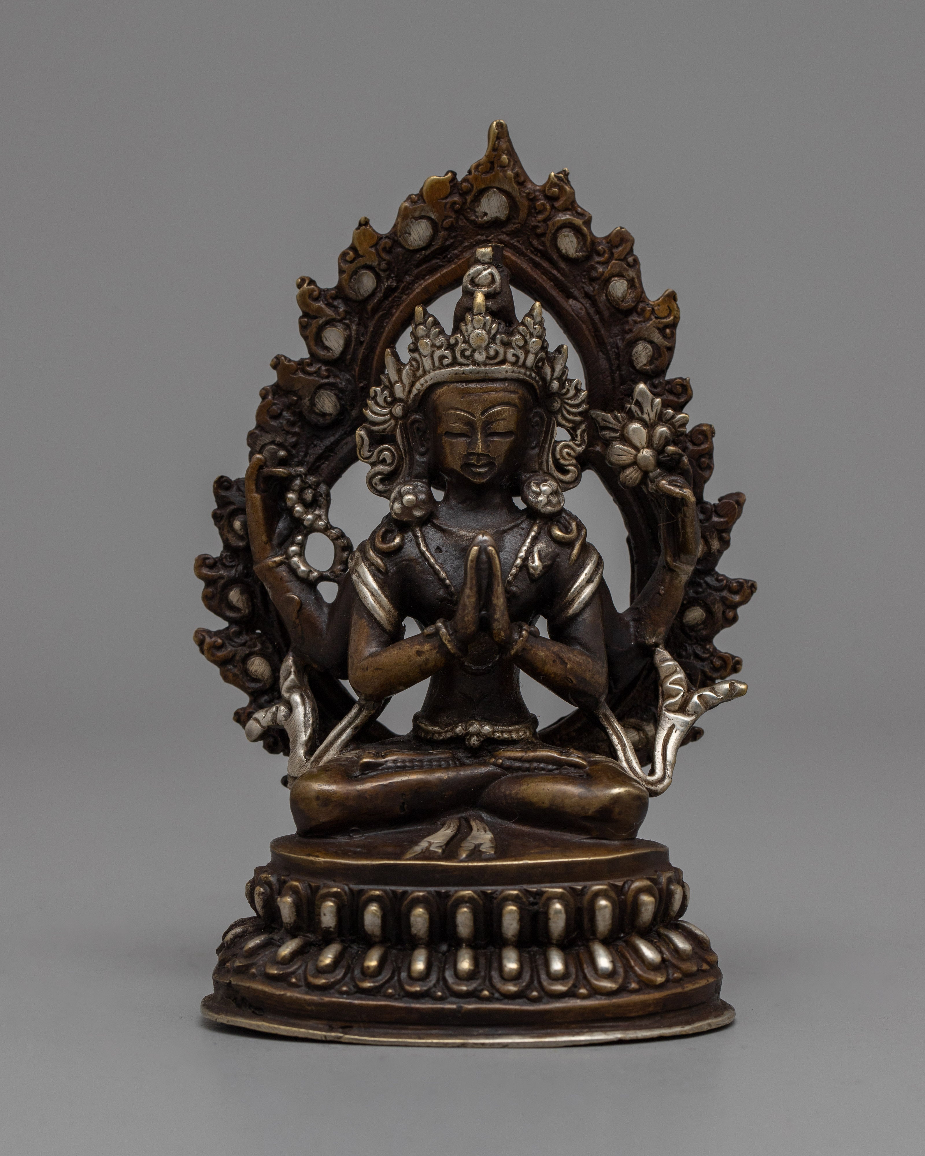 Chenresig Brass Statue