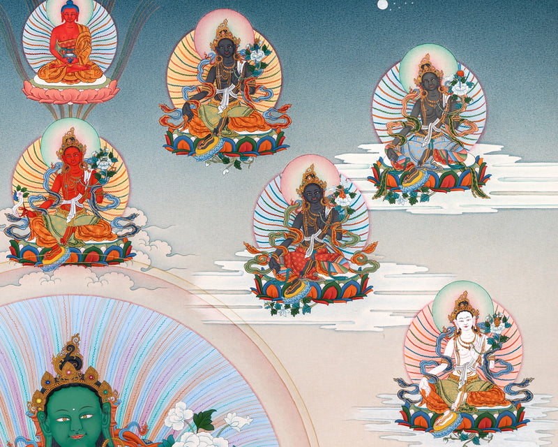 21 Tara Thangka | Chokling Tersar Tradition | Mother Bodhisattva Drolma Paintings