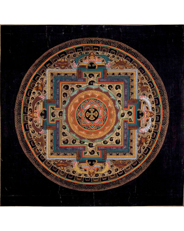 Original Hand Painted Double Dorje Mandala Thangka