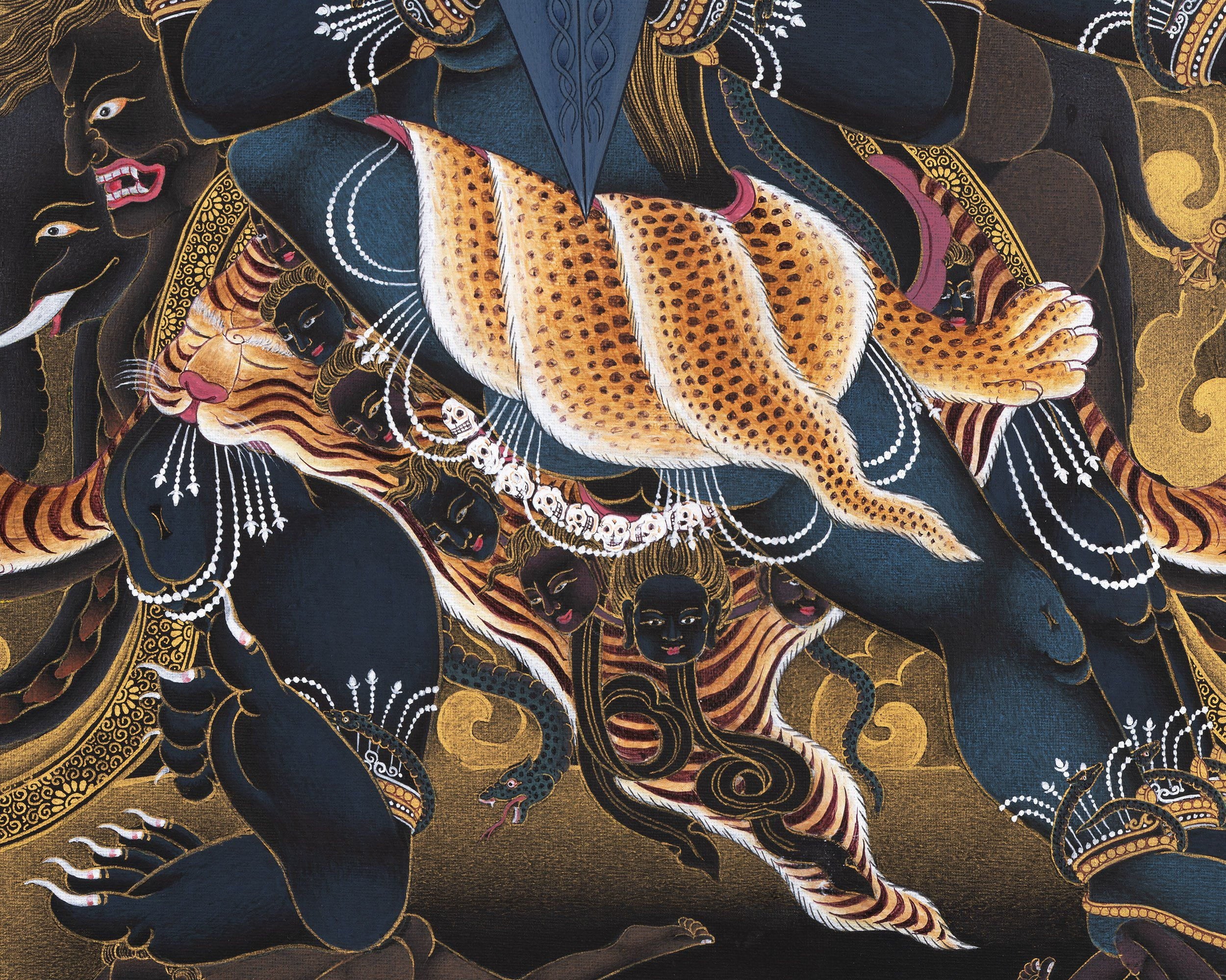 Vajrakilaya Thangka | Vajra kila | Traditional Tibetan Thanka | 24K Gold Painting
