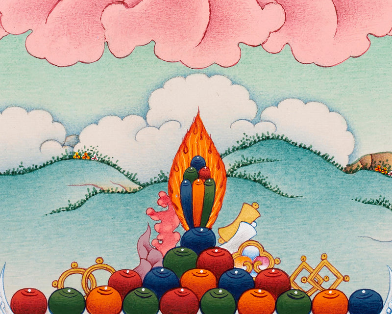 Vajrapani Bodhisattva Thangka | Tibetan Buddhist Painting