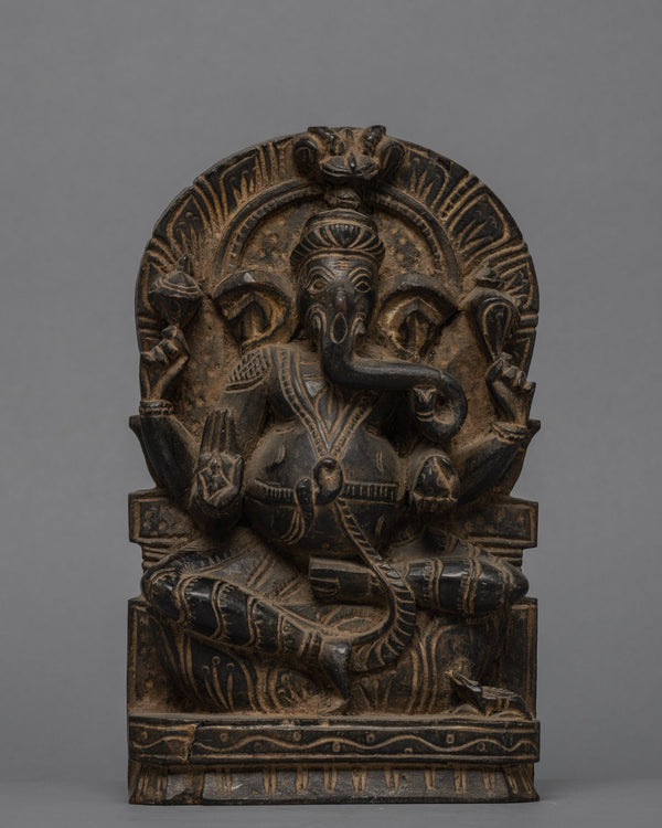 Vintage Ganesh Statue | Honoring the Divine Guardian of Beginning