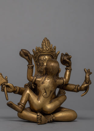 Sacred Ganesh Consort Sculpture