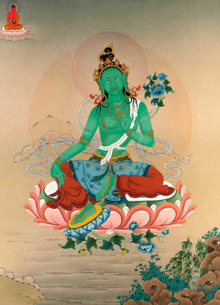 Green Tara Deity Painting 