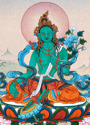 green tara thangka