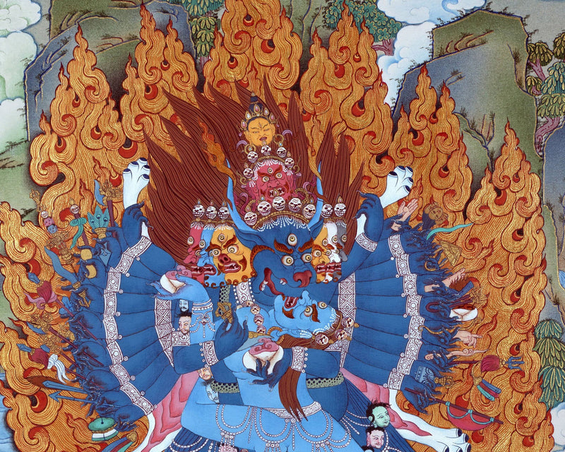 Yamantaka Thangka, Yama, Tibetan Thangka Painting