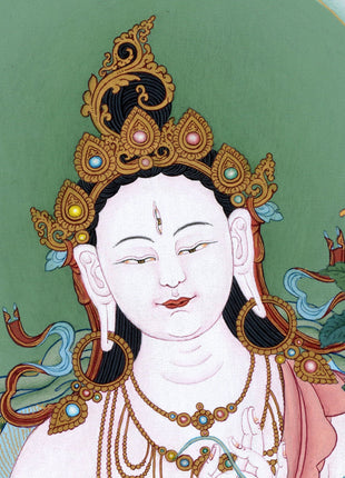 white tara thangka