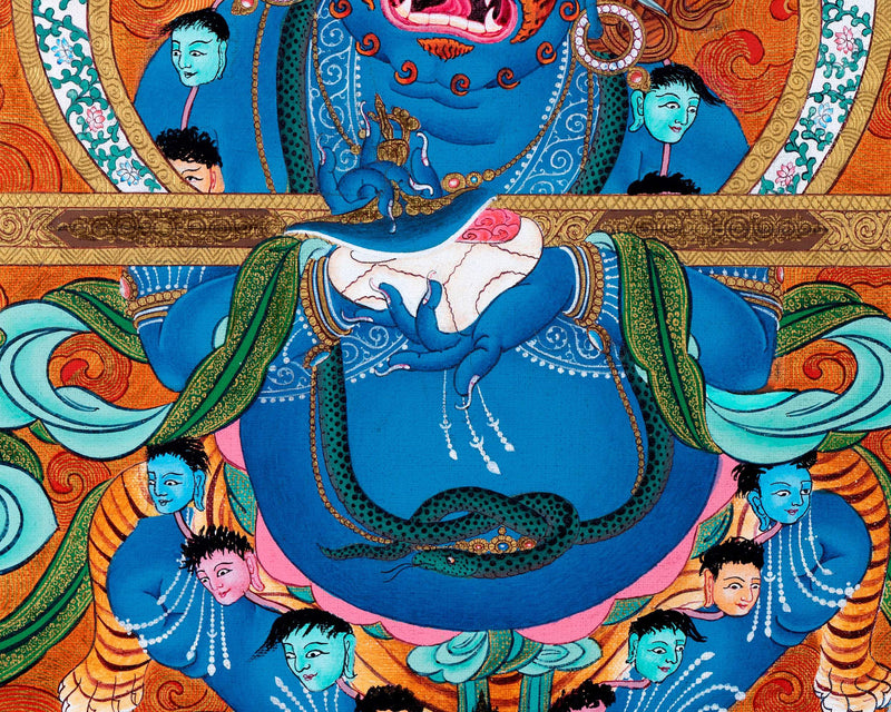 Sakya Mahakala Thangka | Dharmapala | Tibetan Vajrayana Art