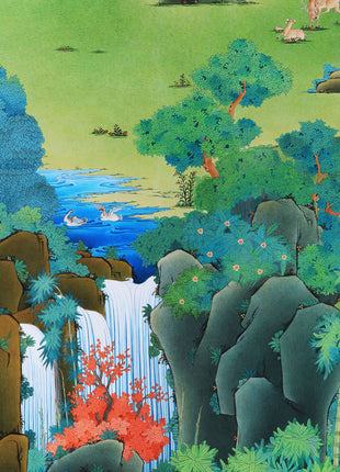 Green Tara Thangka Painting, Tibetan Tara Buddhist Art,  High Quality Giclee Canvas Print, Digital Print, Tara