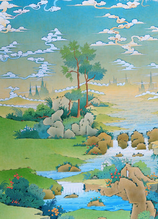 Green Tara Thangka Painting, Tibetan Tara Buddhist Art,  High Quality Giclee Canvas Print, Digital Print, Tara