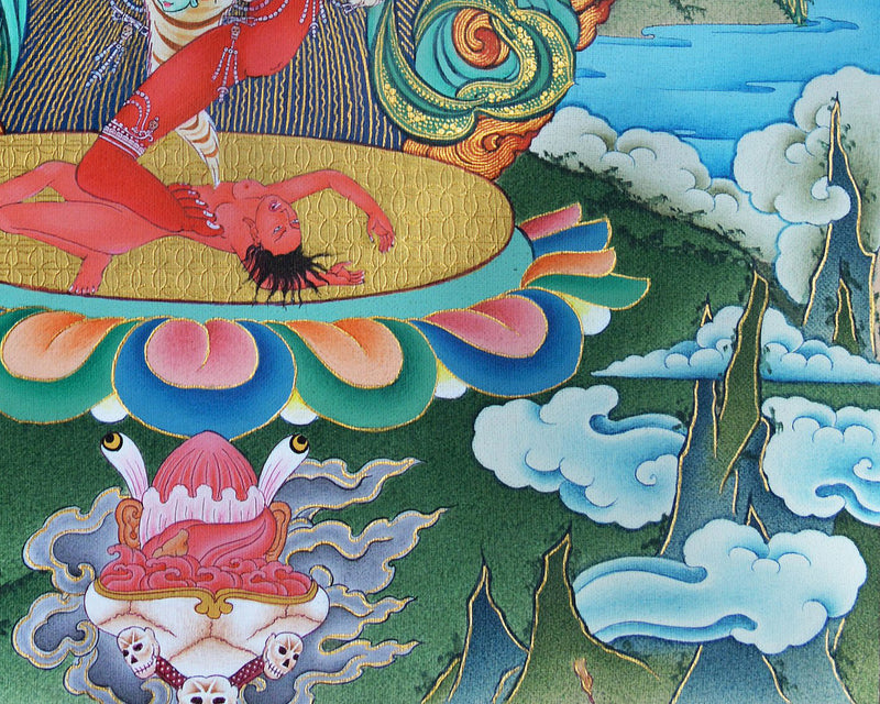 Kurukulla Thangka, Dakini, Traditional Tibetan Painting,