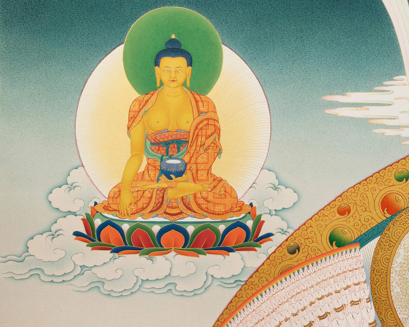 Arya Avalokiteshvara and the Bodhisattvas | High-Quality Thangka Painting Print