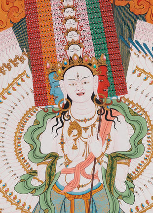 Sitatapatra Thangka | The White Umbrella Tara | Tibetan Art Prints