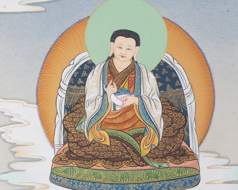 Five Sakya Master Thangka, Sachen Kunga Nyingpo, Sakya Pandita And Others, High Quality Giclee Canvas Print, Digital Print, Buddhist Master