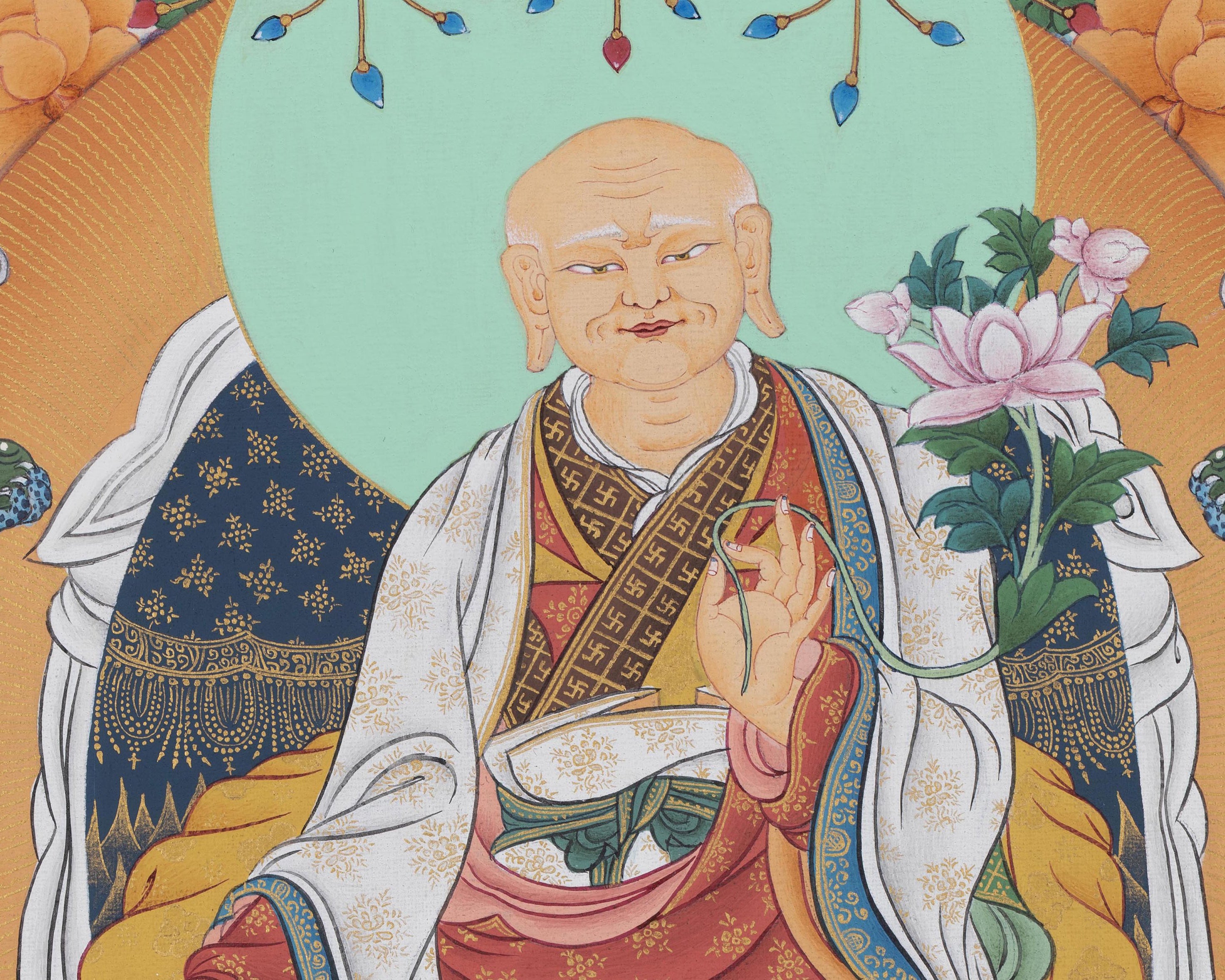 Five Sakya Master Thangka, Sachen Kunga Nyingpo, Sakya Pandita And Others | High Quality Giclee Canvas Print