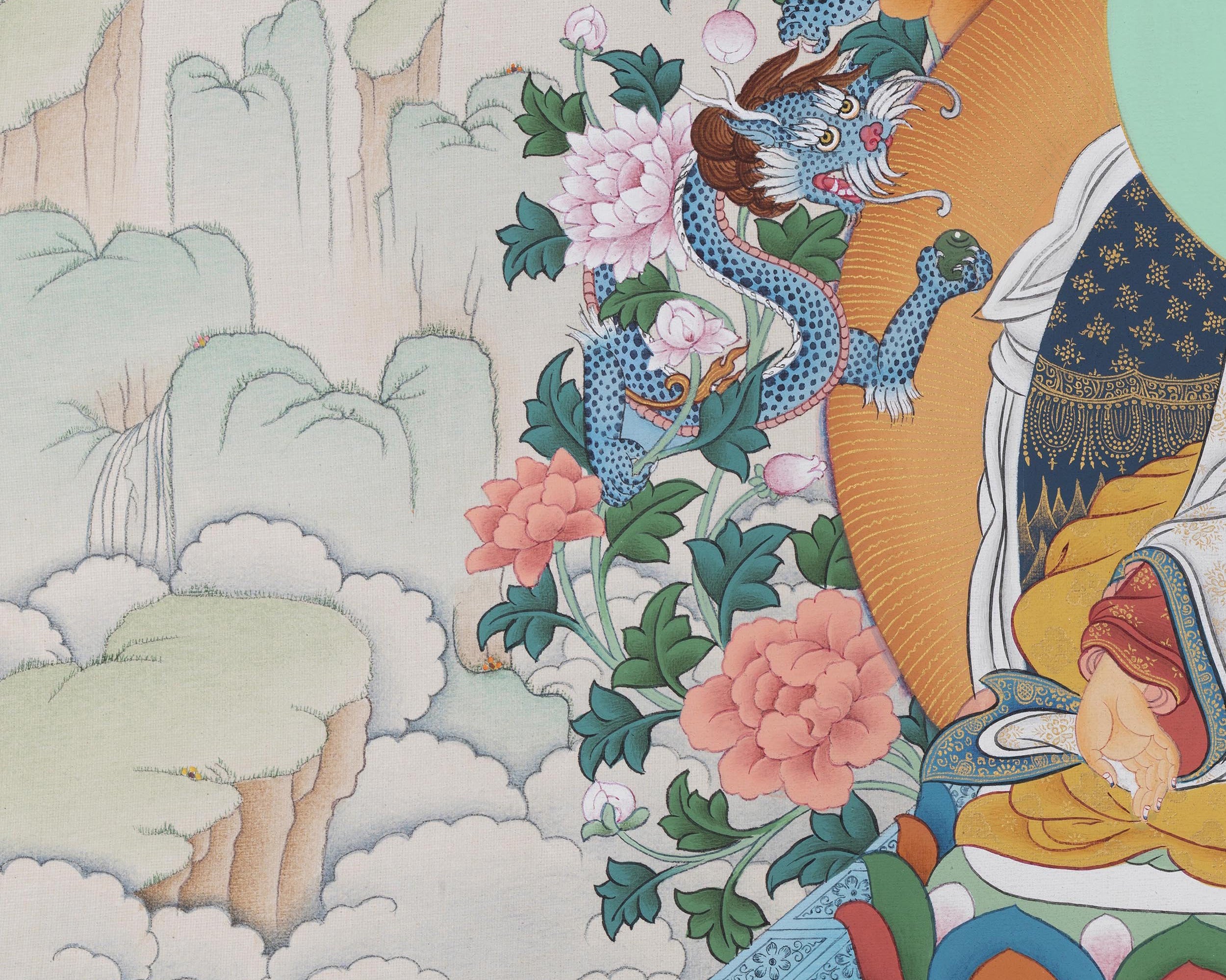Five Sakya Master Thangka, Sachen Kunga Nyingpo, Sakya Pandita And Others | High Quality Giclee Canvas Print