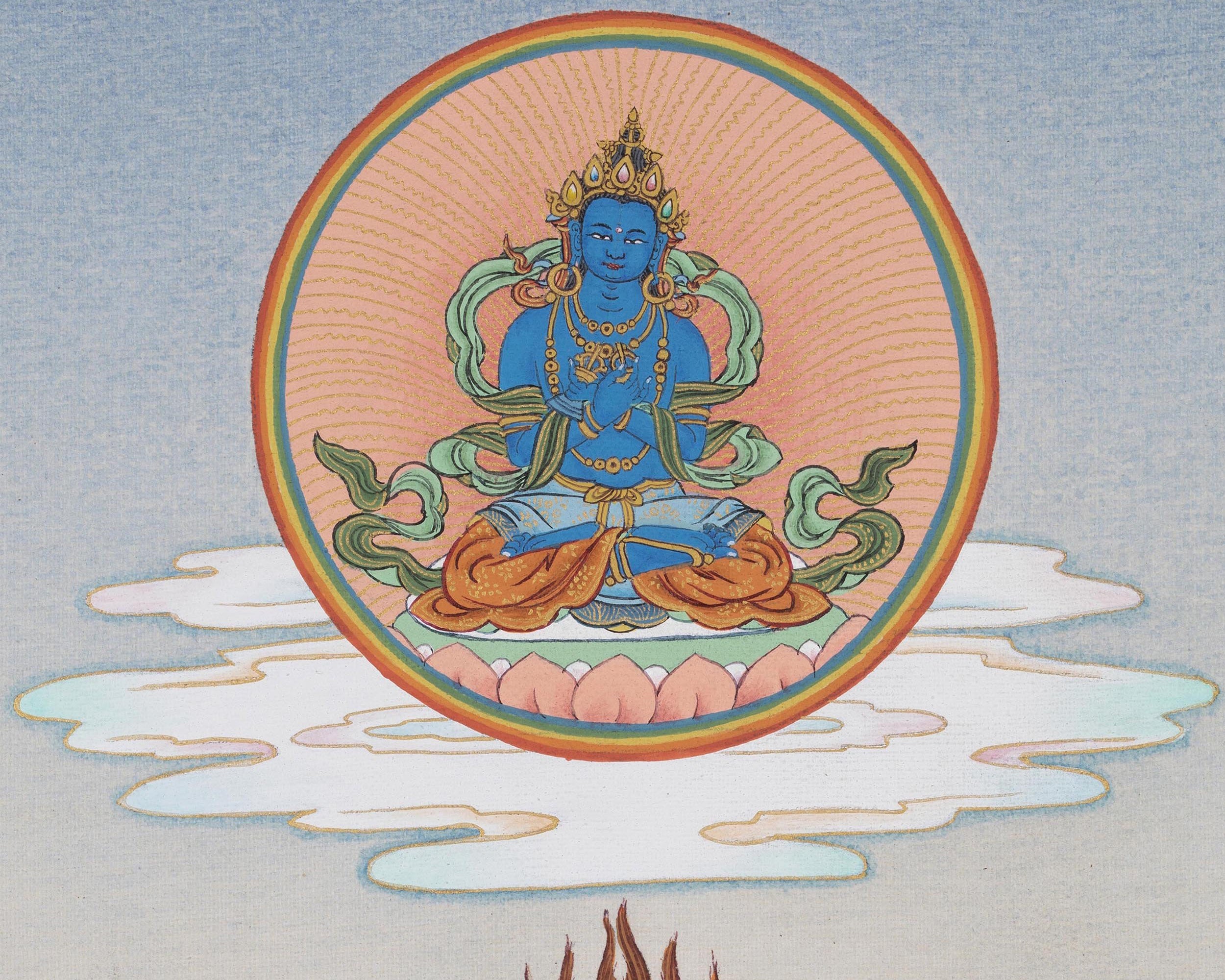 Five Sakya Master Thangka, Sachen Kunga Nyingpo, Sakya Pandita And Others | High Quality Giclee Canvas Print