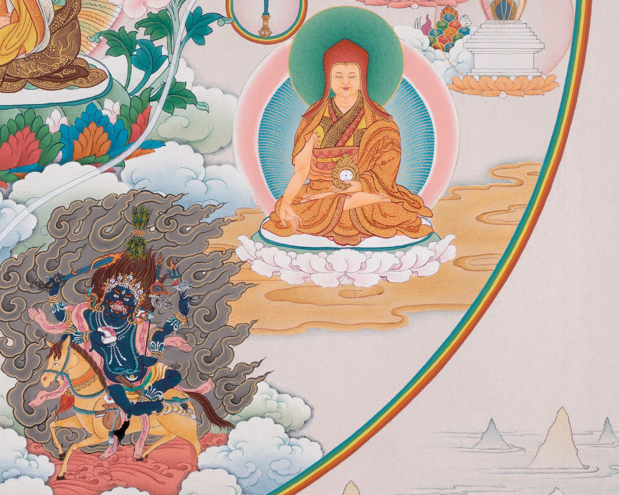 Sachen Kunga Nyingpo Thangka Print | High Quality Giclee Canvas Print | Digital Print