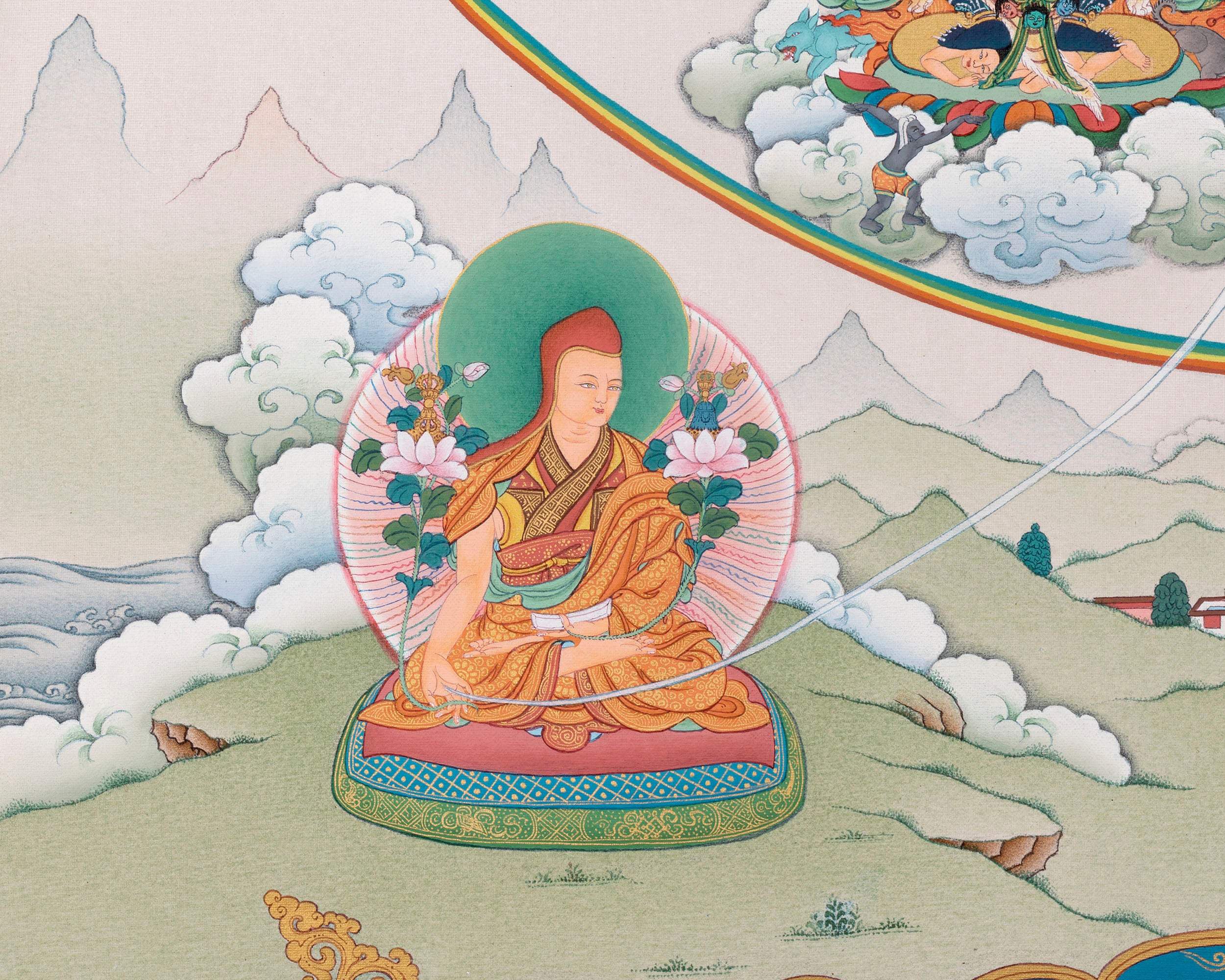 Sachen Kunga Nyingpo Thangka Print | High Quality Giclee Canvas Print | Digital Print