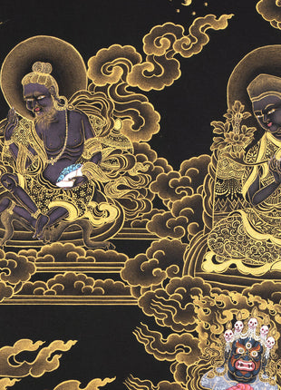 Sakya Mahakala Thangka, High Quality Giclee Canvas Print, Digital Print, Mahakala Thangka