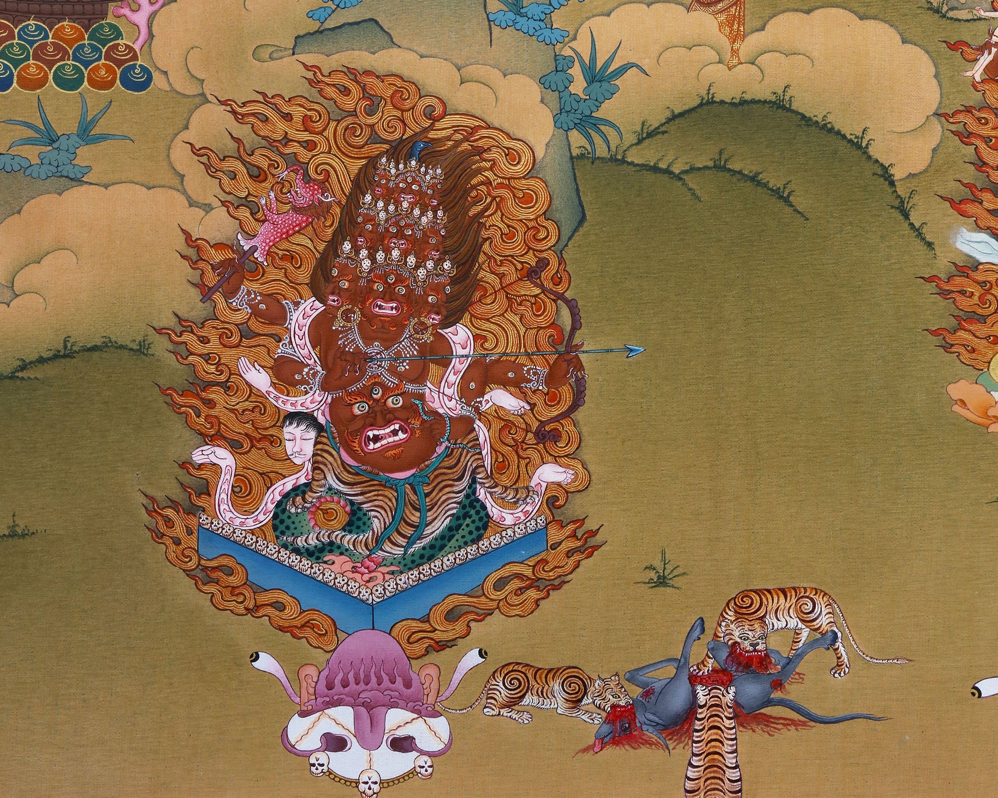 Guru Rinpoche Thangka, Guru Padamsambhava, High Quality Giclee Canvas Print, Digital Print