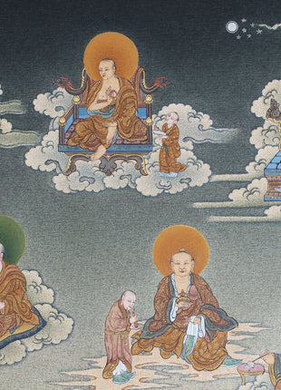 Buddha Shakyamuni -16 Arhat Thangka Print, Tibetan Thangka Print, Digital Print