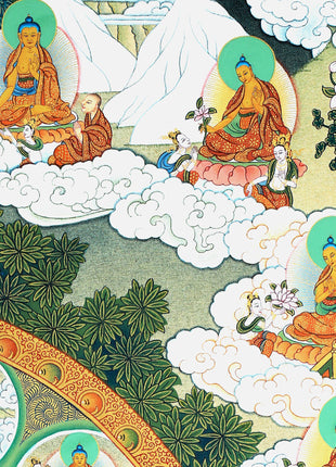 Buddha Shakyamuni Life Story Thangka, High Quality Thangka Print