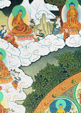 Buddha Shakyamuni Life Story Thangka, High Quality Thangka Print