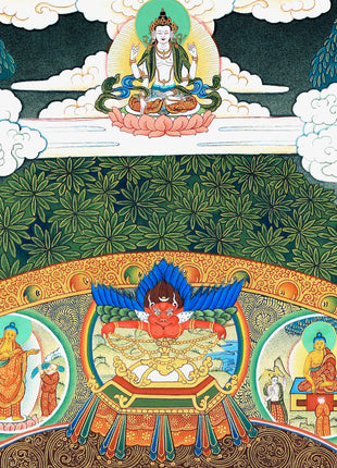 Buddha Shakyamuni Life Story Thangka, High Quality Thangka Print