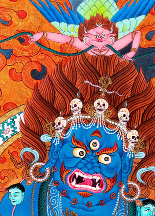 Sakya Mahakala Thangka | Dharmapala | Tibetan Vajrayana Art