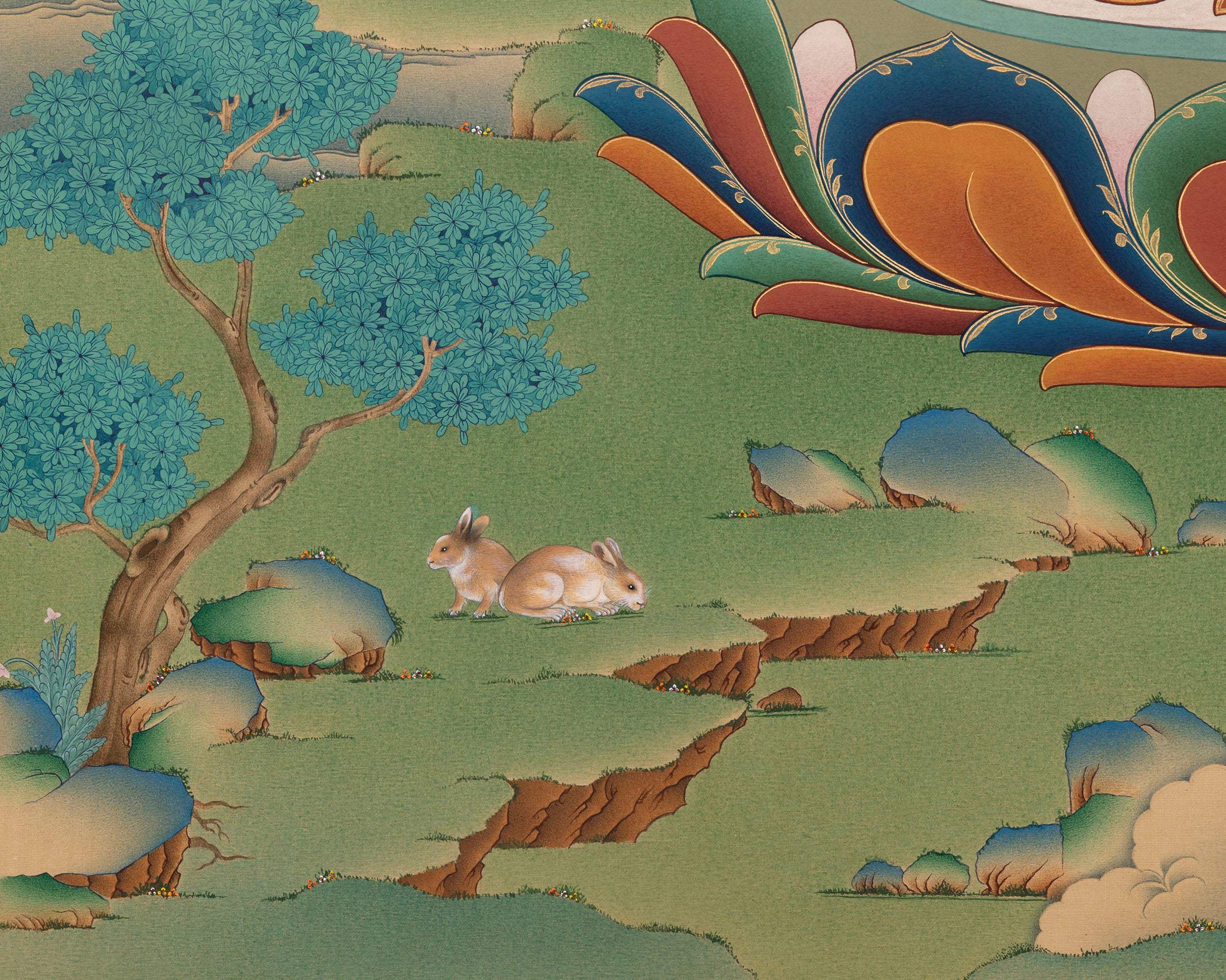 Je Tsongkhapa, Je rinpoche, Tibetan Thangka Painting, High Quality Canvas Print