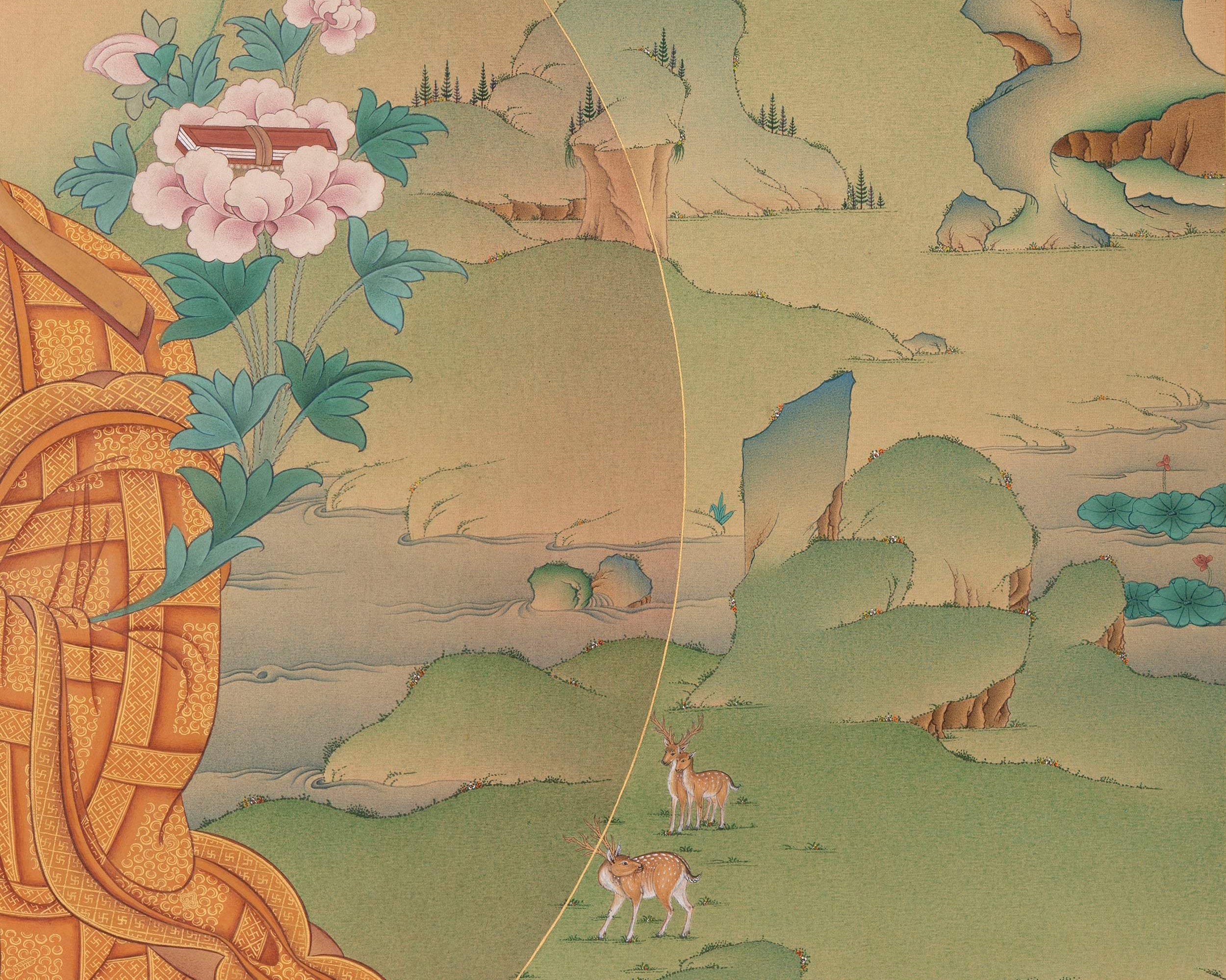 Je Tsongkhapa, Je rinpoche, Tibetan Thangka Painting, High Quality Canvas Print