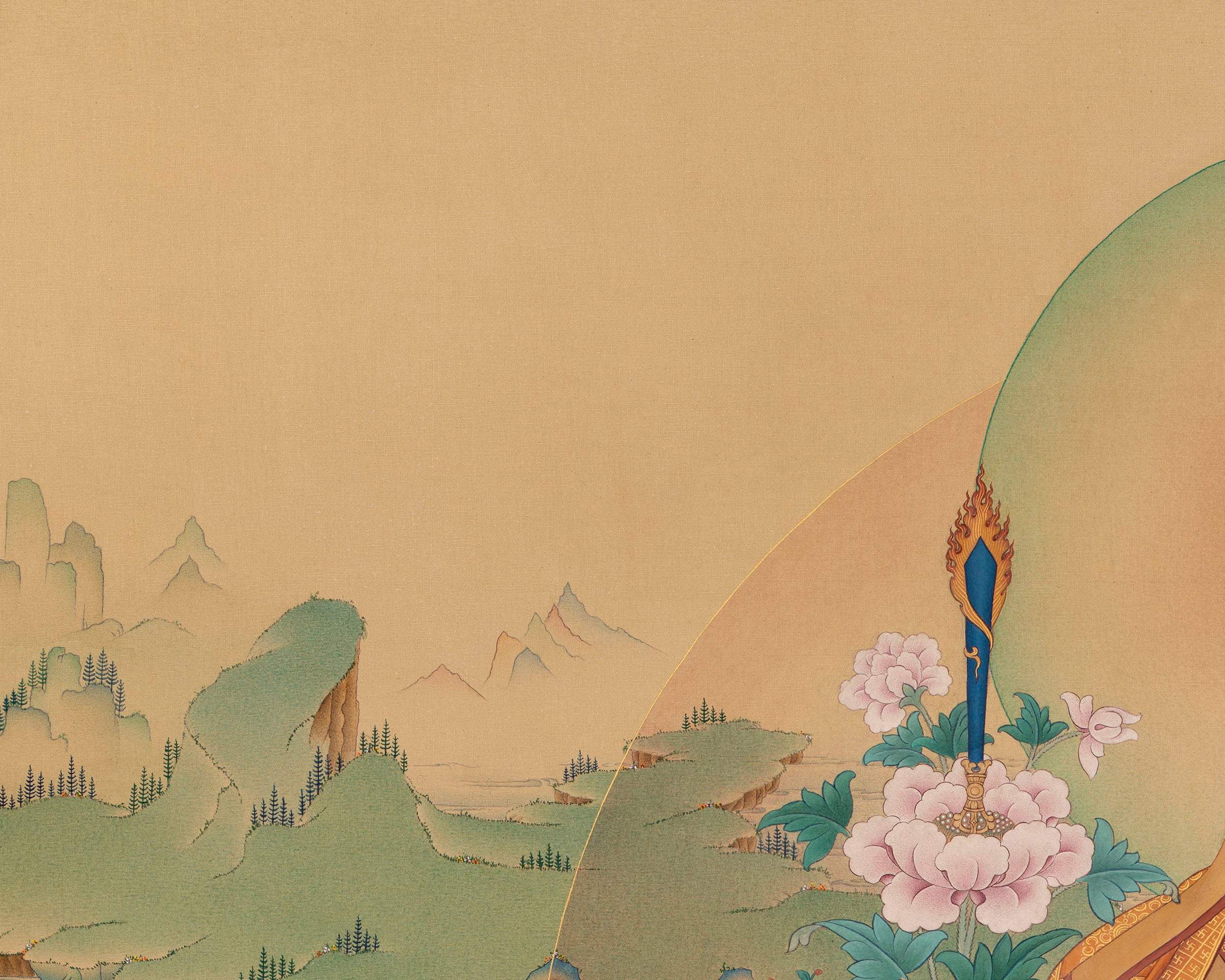 Je Tsongkhapa, Je rinpoche, Tibetan Thangka Painting, High Quality Canvas Print