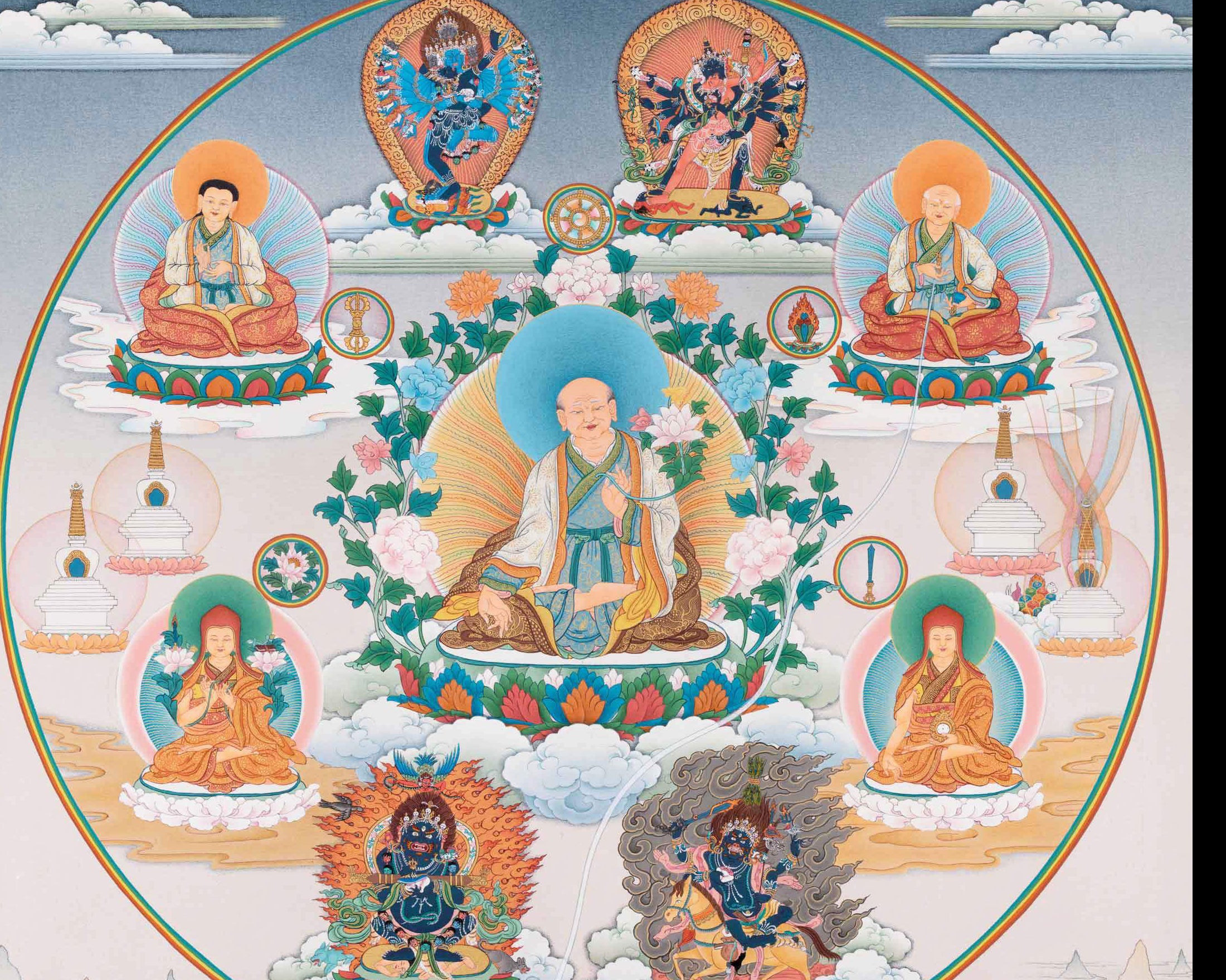 Sachen Kunga Nyingpo Thangka Print | High Quality Giclee Canvas Print | Digital Print