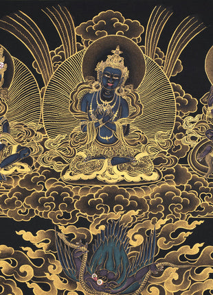 Sakya Mahakala Thangka, High Quality Giclee Canvas Print, Digital Print, Mahakala Thangka