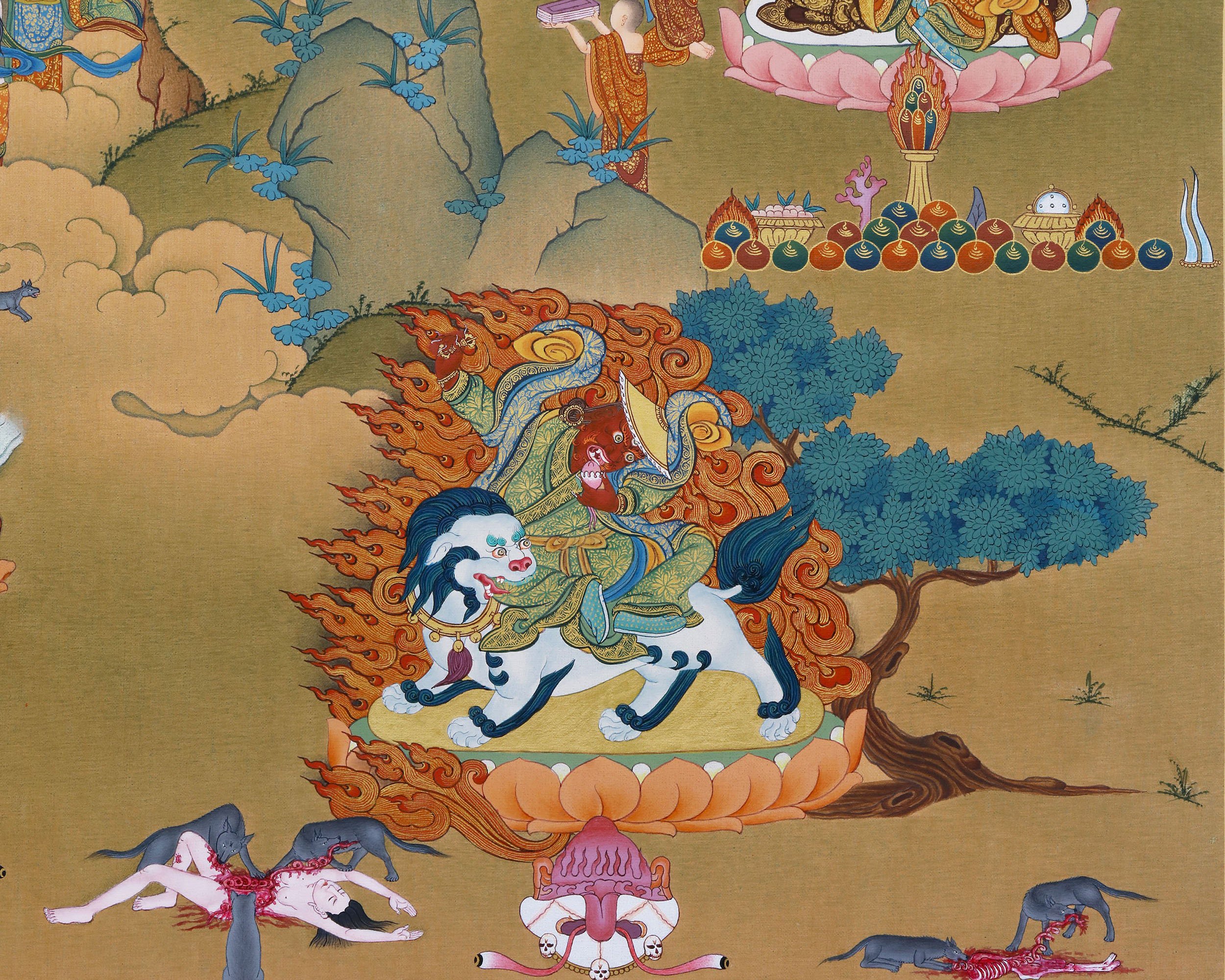 Guru Rinpoche Thangka, Guru Padamsambhava, High Quality Giclee Canvas Print, Digital Print