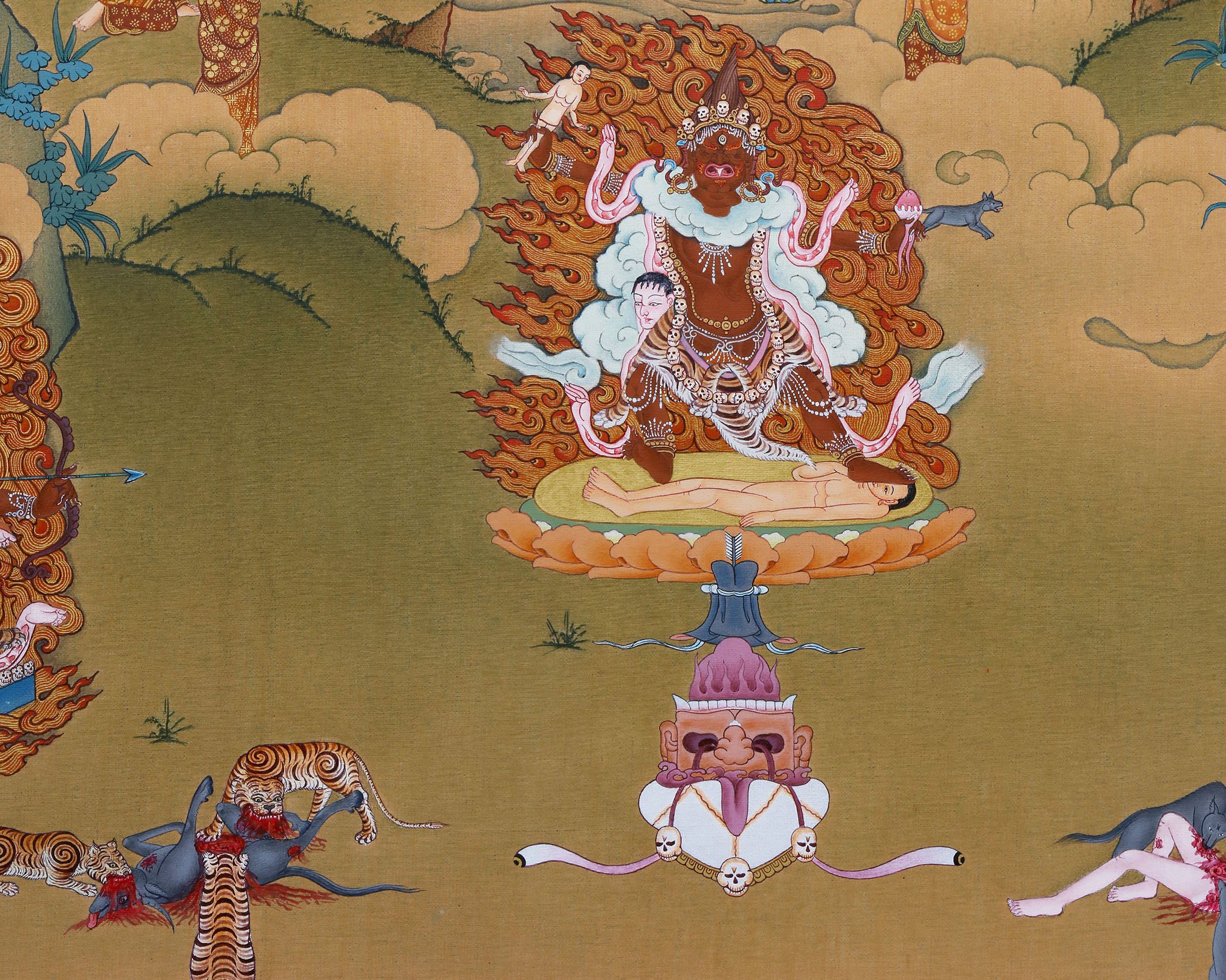 Guru Rinpoche Thangka, Guru Padamsambhava, High Quality Giclee Canvas Print, Digital Print