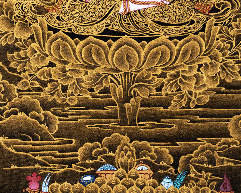 Avalokiteshvara Bodhisattva Thangka, Chenresig, Tibetan Himalayan Vajrayana Buddhist art, Bodhisattva