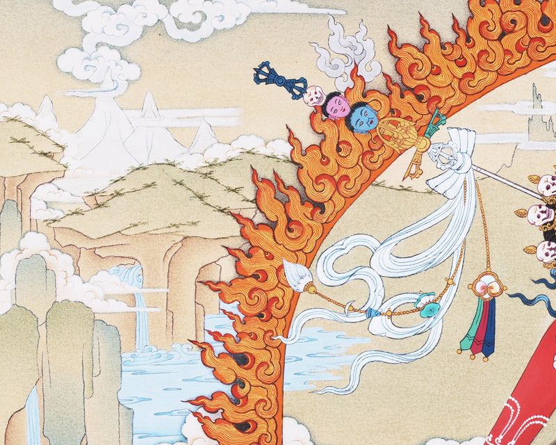 Vajrayogini, Dakini Thangka Painting Print, Tibetan Thangka Painting