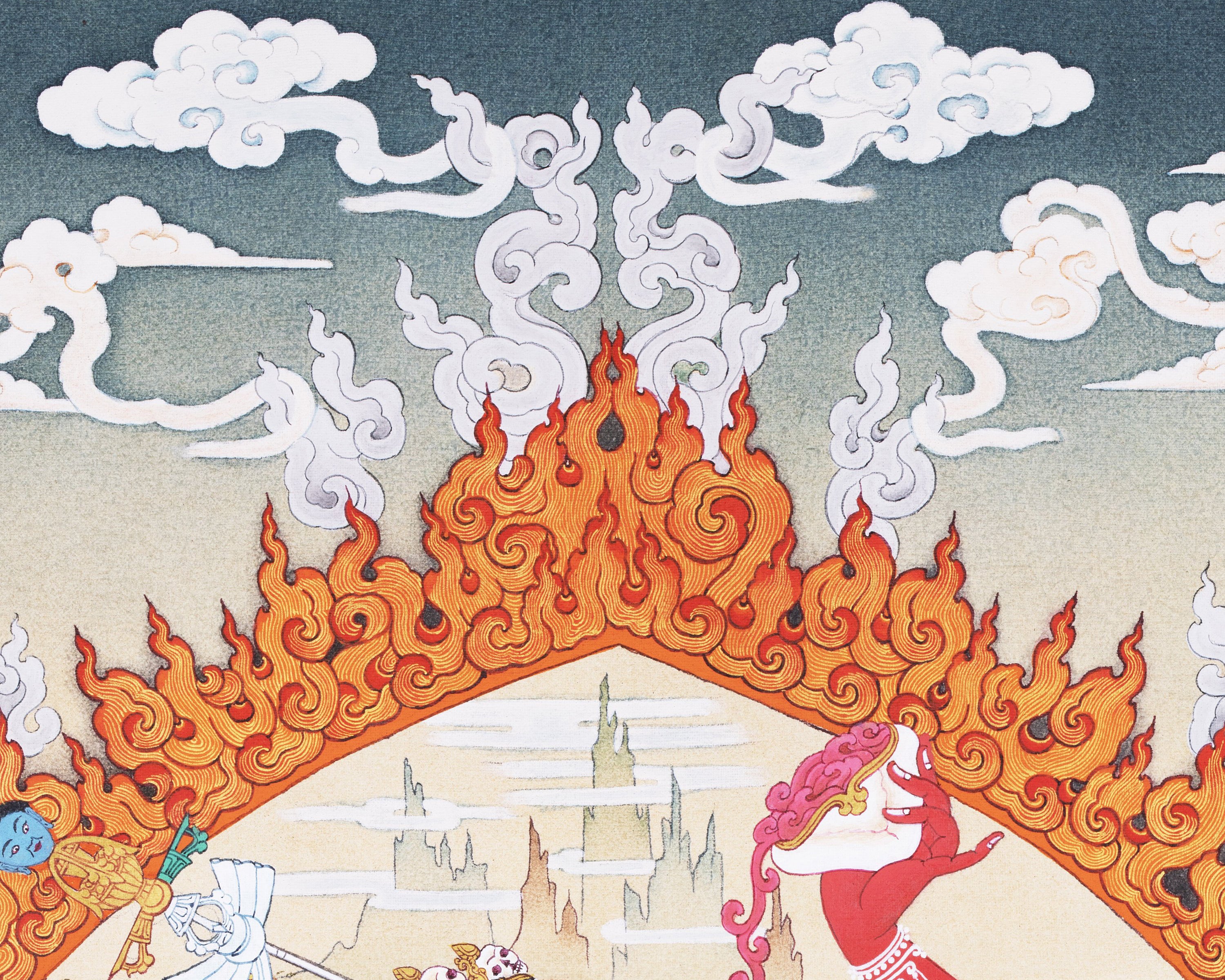 Vajrayogini, Dakini Thangka Painting Print | Tibetan Thangka Painting