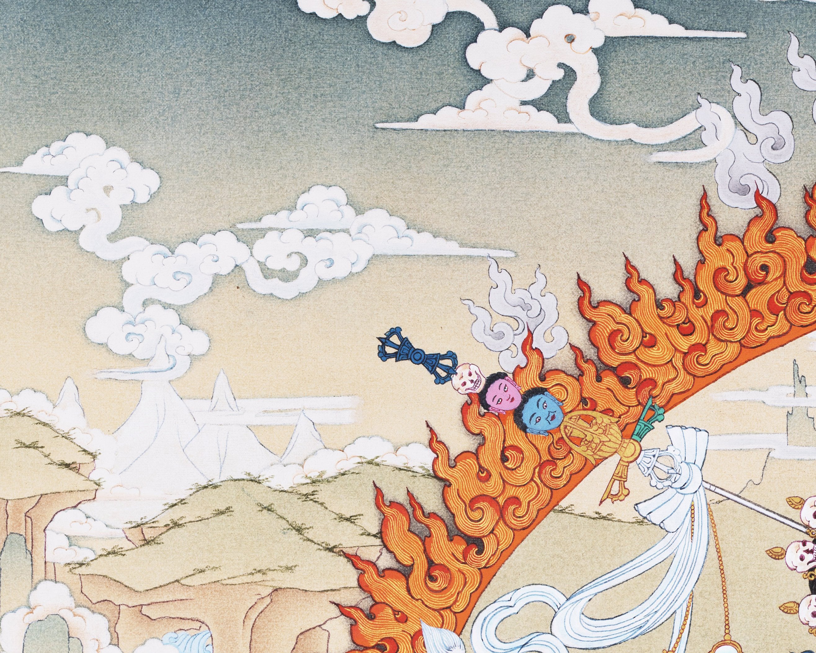 Vajrayogini, Dakini Thangka Painting Print | Tibetan Thangka Painting
