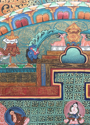 Amitayus mandala thangka | Handmade Sacred Thangka Painting